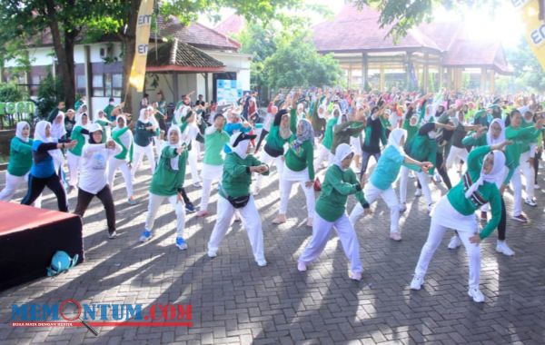 Manfaatkan Sisa Waktu 15 Hari Kampanye We Love Cities, Kecamatan Kanigaran Kota Probolinggo Gelar Senam Ceria