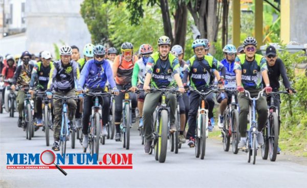 Wali Kota Probolinggo bersama OPD Meriahkan Gowes HUT Ke-77 TNI