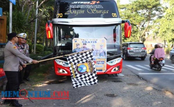 Minimalisir Kemacetan Arus Balik, Polres Probolinggo Fasilitasi Dua Bus Balik Mudik Gratis