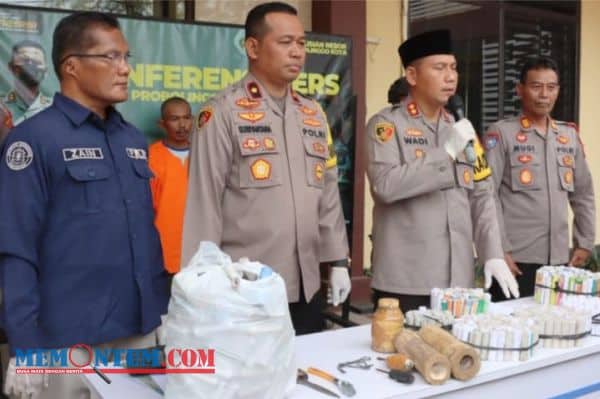 Peracik Bondet dan Mercon untuk Malam Takbiran Asal Probolinggo Dibekuk Polsek Tongas