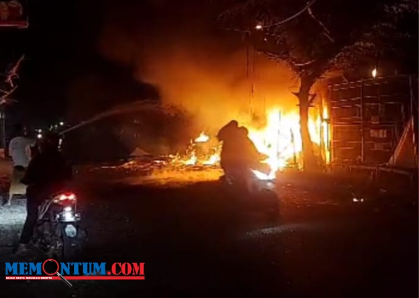 Warung Kelontong di Pakuniran Probolinggo Hanguskan Uang Tunai Rp 23 Juta dan Bangunan